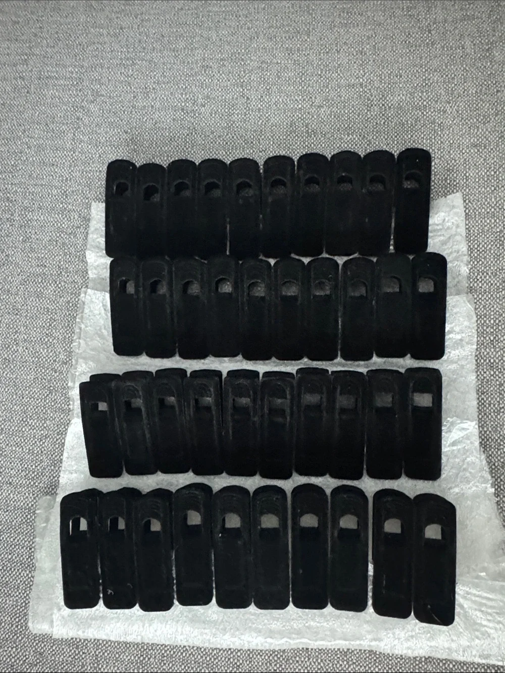 Black Velvet Hanger Clips- 40